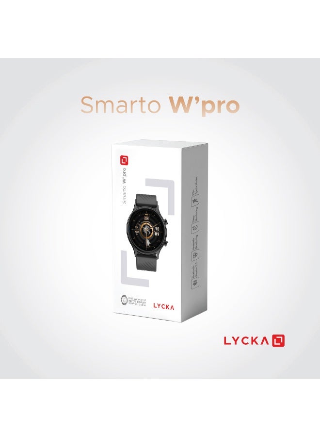 LYCKA Smarto W'Pro Smartwatch - 1.39-inch HD Full Touch Display, IP68 Waterproof, Bluetooth 5.3, Heart Rate & Fitness Tracking, 15-Day Standby - Silver - Image 5